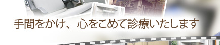 手間をかけ、心をこめて診療いたします