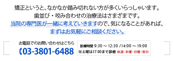 お電話でのお問い合わせはこちら 03-3801-6488