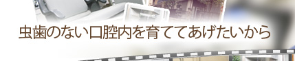 虫歯のない口腔内を育ててあげたいから